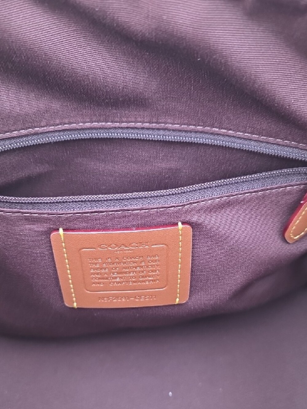 COACH Rowan Satchel in Chocolate Brown with Gold Hardware - Picture 3 of 15